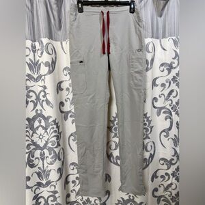 FIGS Women's Yola Skinny Scrub Pants Light Gray Sz XS/T EUC